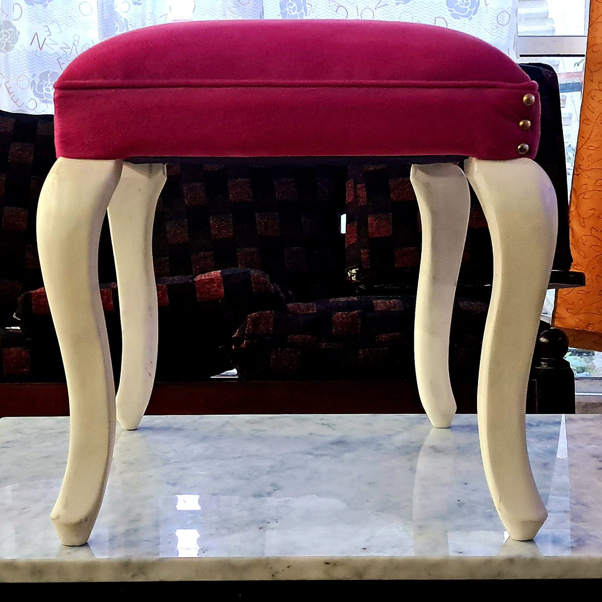 Banqueta Tapizada - Estilo vintage