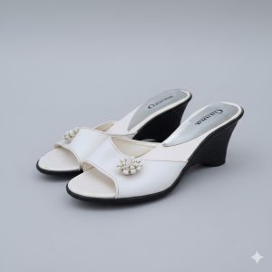 Sandalias Blancas de Taco Chino